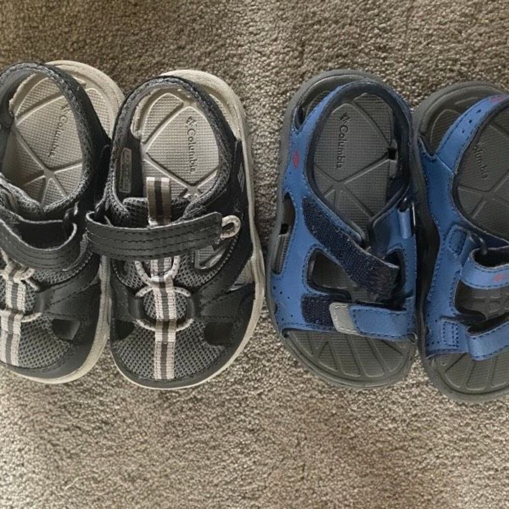 Columbia Toddler Sandles Open and Closed Toe lot of 2 size 9